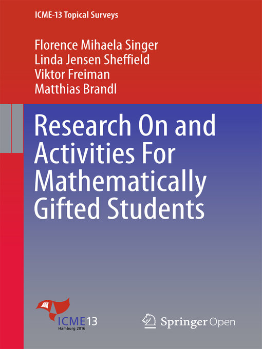 Title details for Research On and Activities For Mathematically Gifted Students by Florence Mihaela Singer - Available